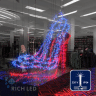 Светодиодная гирлянда Rich LED 10 м, 100 LED, 220 В, соединяемая, мерцающая, синяя, прозрачный провод, арт. RL-S10CF-220V-T/B