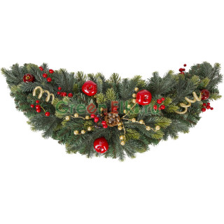 Хвойный сваг Богемия 100 см., 30 теплых белых Led ламп, арт. 52035