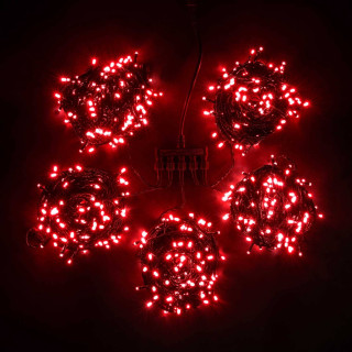 Комплект гирлянд, 5x20 м., 1000 LED-ламп, с мерцанием, черн. пр., красный, LaitCom, арт. KDD1000BLW-11-1R 03-093