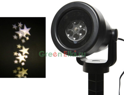 Проектор уличный Звезды, 15*11*21 см., теплый белый, Kaemingk, арт. 494394