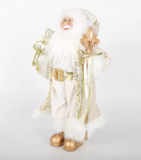 Новогодний дед мороз 45 см в золотом наряде.