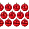 Набор пластиковых шаров Дивный 60 мм., красный, 12 шт., глянцевые, Kaemingk, арт. 958117/021832s