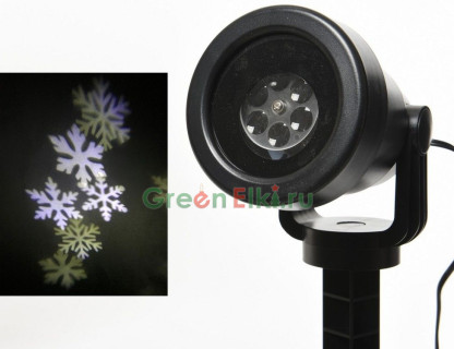Проектор уличный Снежинки, 15*11*21 см., холодный белый, Kaemingk, арт. 494393