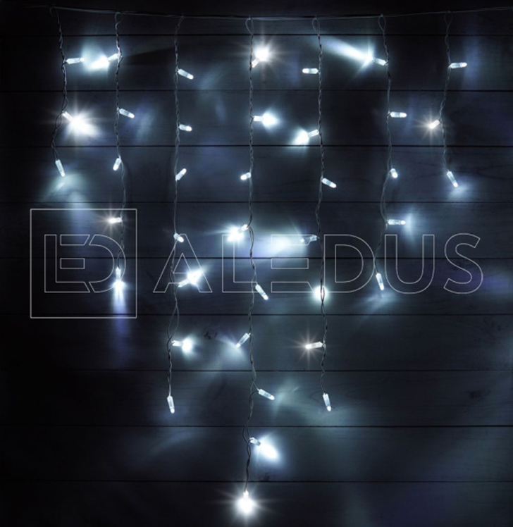 Электрогирлянда Бахрома ALEDUS 3x0.9 м, белый провод, ПВХ, белый, с мерцанием, арт. i-WP-3x0.9M-W/F
