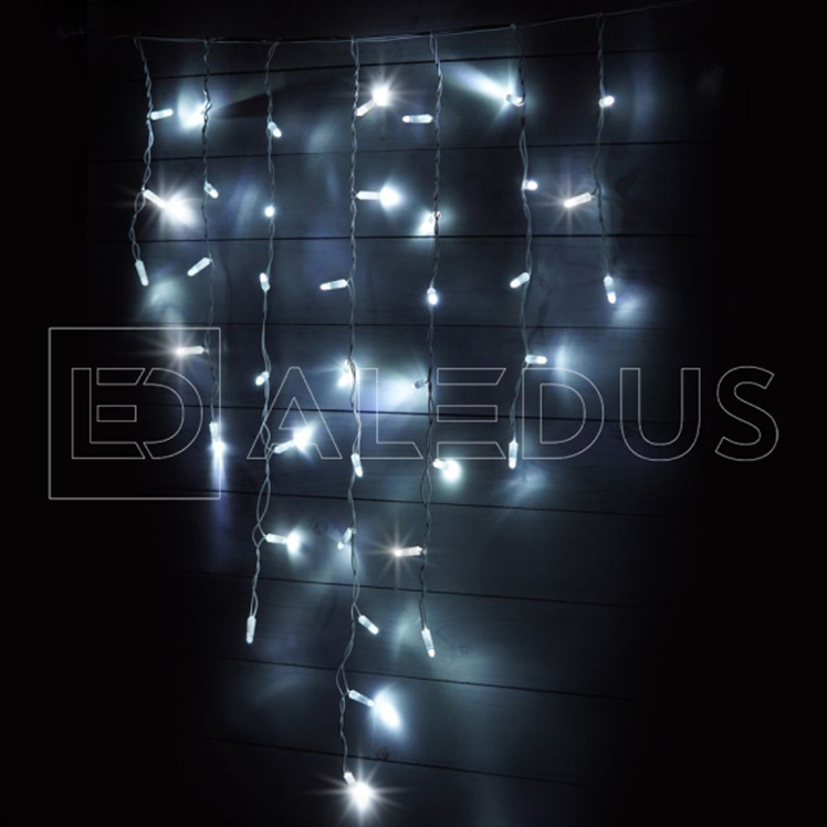 Электрогирлянда Бахрома ALEDUS 3x0.9 м, белый провод, ПВХ, белый, с мерцанием, арт. i-WP-3x0.9M-W/F