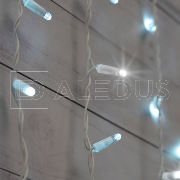 Электрогирлянда Бахрома ALEDUS 3x0.9 м, белый провод, ПВХ, белый, с мерцанием, арт. i-WP-3x0.9M-W/F