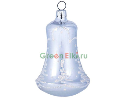 Елочное украшение Колокольчик Лель 8,5 см., серебрянный, Елочка, арт. С 504-серебряный