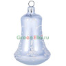 Елочное украшение Колокольчик Лель 8,5 см., серебрянный, Елочка, арт. С 504-серебряный