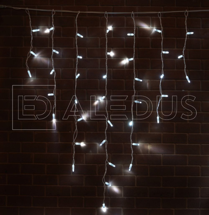 Электрогирлянда Бахрома ALEDUS 3x0.9 м, белый провод, ПВХ, белый, арт. i-WP-3x0.9M-W