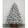 Искусственная ель Швейцарская заснеженная 180 см., 330 теплых-белых Led ламп, 100% литые ветки, арт. 176180