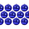 Набор пластиковых шаров 60 мм., королевский синий, глянцевые, 12 шт., Kaemingk, арт. 906419