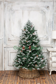 Искусственная ель Амелия заснеженная 180 см., 100% литые ветки. арт. 163180