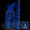 Светодиодный занавес Rich LED 2*3 м, синий, прозрачный провод, арт. RL-C2*3-T/B