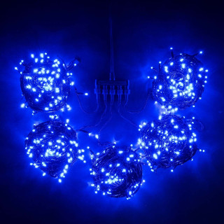 Комплект гирлянд, 5x20 м., 1000 LED-ламп, черный пр., синий, LaitCom, арт. KDD1000-11-1B 03-049
