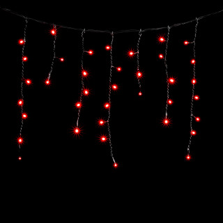 Электрогирлянда Бахрома, 3,1х0,5 м., черн. пр., красный, LaitCom, арт. PIL150-11-2R 02-014