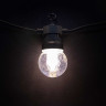 Светодиодная гирлянда Прозрачная колба 5 м, белый, 24В, 10 LED, провод черный ПВХ, IP54, арт. BLL10G-11-1W  21-020