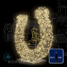 Светодиодная гирлянда Rich LED 10 м, 100 LED, 220 В, соединяемая, влагозащитный колпачок, теплая белая, черный провод, арт. RL-S10C-220V-CB/WW