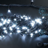 Светодиодная гирлянда Rich LED 20 м 2-канальная, 200 LED, 220 В, белая, черный провод, соединяемая, арт. RL-T20C2-B/W