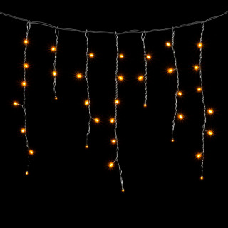 Электрогирлянда Бахрома, 3,1х0,5 м., черн. пр., желтый, LaitCom, арт. PIL150-11-2Y 02-015