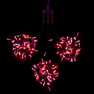 Комплект гирлянд, 3x20 м., 600 LED-ламп, с мерцанием, черн. пр., красный, LaitCom, арт. KDD600BLW-11-1R 03-101