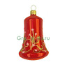 Елочное украшение Колокольчик Вьюнок 8,5 см., красный, Елочка, арт. С 1284-красный