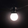 Светодиодная гирлянда Матовая колба 5 м, тепло белый, 24В, 10 LED, провод черный ПВХ, IP54, арт. BLL10M-11-1WW  21-021