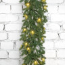 Гирлянда хвойная Чарующая 270*30 см., 60 теплых-белых LED ламп, арт. 23055