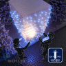 Светодиодная гирлянда Rich LED 10 м, 100 LED, 220 В, соединяемая, влагозащитный колпачок, синяя, мерцающая, белый провод, арт. RL-S10CF-220V-CW/B