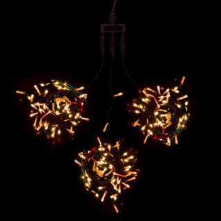 Комплект гирлянд, 3x20 м., 600 LED-ламп, с мерцанием, черн. пр., желтый, LaitCom, арт. KDD600BLW-11-1Y 03-102