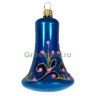 Елочное украшение Колокольчик Вьюнок 8,5 см., синий, Елочка, арт. С 1284-синий