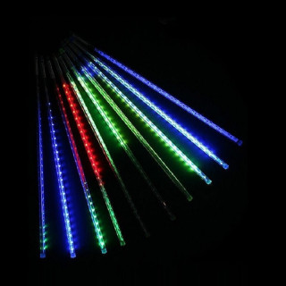 Тающие сосульки ALEDUS 80 см, 10 шт, черный провод, ПВХ, RGB, арт. MT-BP-10-80-M