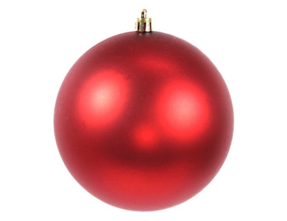 Пластиковый шар 120 мм., красный, матовый, в наборе - 2 шара, Ели Пенери, арт. JNPM-12-R