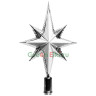 Верхушка Звезда Востока 25,5 см., серебро, глянцевая, глиттер, KAEMINGK, арт. 029098