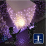 Светодиодная гирлянда Rich LED 10 м, 100 LED, 220 В, соединяемая, влагозащитный колпачок, фиолетовая, мерцающая, прозрачный провод, арт. RL-S10CF-220V-CT/V