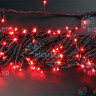 Светодиодная гирлянда Rich LED 20 м 2-канальная, 200 LED, 220 В, красная, черный провод, соединяемая, арт. RL-T20C2-B/R