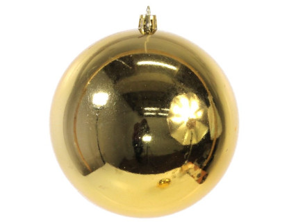 Пластиковый шар 120 мм., золотой, глянцевый, в наборе - 2 шара, Ели Пенери, арт. JNP140651