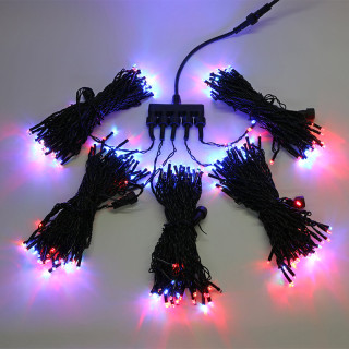 Комплект гирлянд, 5x10 м., RGB 300 LED-ламп, черн. пр., LaitCom, арт. KFT300-10-1RGBBK 03-074