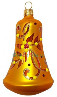 Елочное украшение Колокольчик Злата 8,5 см., золотой, Елочка, арт. С 1509