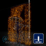 Светодиодный занавес Rich LED 2*3 м, влагозащитный колпачок, желтый, белый провод, арт. RL-C2*3-CW/Y