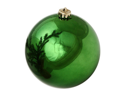 Однотонный пластиковый шар 150 мм, глянцевый, ярко-зеленый, арт. 1135105