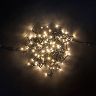 Светодиодная нить, 24V, 10 м., PVC , черн. пр., теплый белый, LaitCom, арт. PST100-11-1WW 05-045