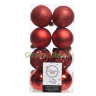 Набор пластиковых шаров Белль 60 мм., красный, 16 шт., Kaemingk, арт. 020852