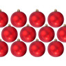 Набор пластиковых шаров 60 мм., красный, матовые, 12 шт., Kaemingk, арт. 906418/021832m