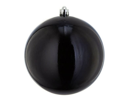 Пластиковый шар 140 мм., черный, глянцевый, Kaemingk, арт. 022394
