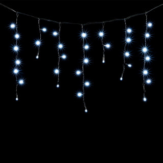 Светодиодная гирлянда Бахрома с колпачком, 3,1х0,5 м., черн. пр., белый, LaitCom, арт. PIL120CAP-11-2W 02-210