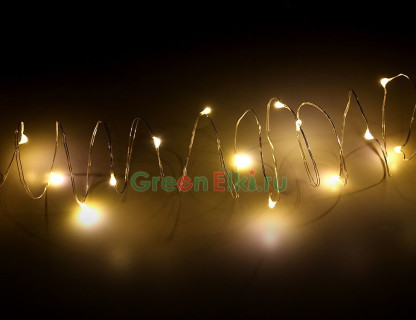 Светодиодная гирлянда Капелька 1.9 + 0,3 м., 20 mini LED ламп, теплый белый, SNOWHOUSE, арт. LDM020WW-BO