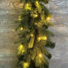 Гирлянда хвойная Парижанка 270*30 см., 60 теплых-белых LED ламп, арт. 23057