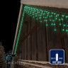 Светодиодная бахрома Rich LED, 3*0.5 м, зеленая, белый резиновый провод, арт. RL-i3*0.5-RW/G