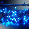 Светодиодная гирлянда Rich LED 20 м 2-канальная, 200 LED, 220 В, синяя, черный провод, соединяемая, арт. RL-T20C2-B/B