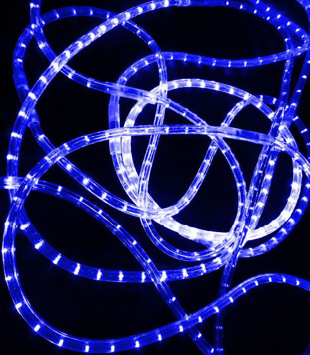 Светодиодный дюралайт Rich LED, 2-х проводной, синий, кратность резки 0,5 метра,  диаметр 13 мм, 24 В, 100 м, арт. RL-DL-2WH-100-24-B